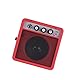 5W Tragbarer Mini-Gitarrenverstärker 5 * 2,4 * 4,9 Zoll Gitarrenverstärker Lautsprecher mit Overdrive-Funktion Kopfhöreranschluss für E-Gitarre (Rot)