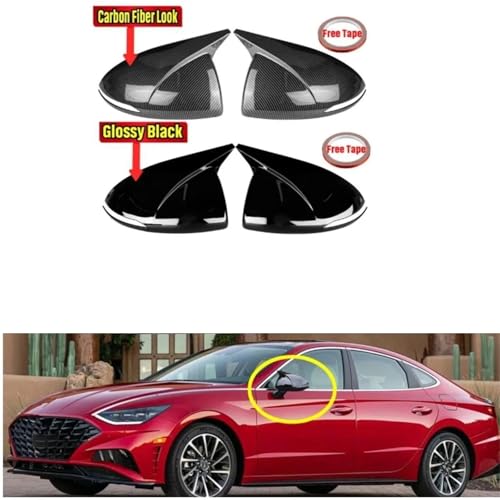 Capuchon de protection de rétroviseur Hyundai Sonata DN8 en carbone - 2