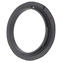 Mugast Makro-Fotografie Reverse Lens Adapter, 52 mm, 55 mm, 58 mm langlebige Aluminiumlegierung Makro-Aufnahme Reverse Adapter Ring für Canon EOS Mount DSLR-Kamera(52 MM)