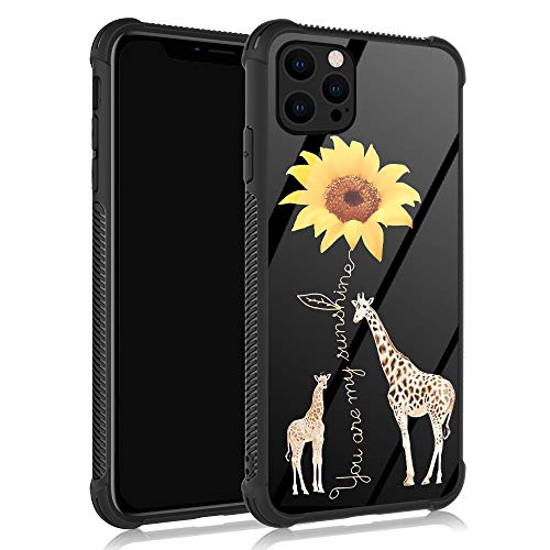 ZHEGAILIAN iPhone 12 Pro Max Case,Giraffe Sunflower iPhone 12 Pro Max Cases for Girls,UNBreak Reinforced Corners Fashoin Back Cover Soft TPU Bumper Frame Full Body Case Designed for iPhone 12 Pro Max