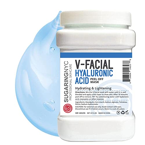 Vajacial Jelly Mask Peel-Off Bikini Underarms Area Peel Mask - Hyaluronic Acid - Professional Size 23oz by Sugaring NYC