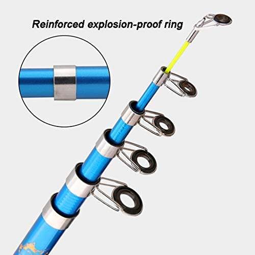 Vishengel Hengel Kit Carbon Fiber Hengel en Spoel Combo hengel pole telescopische Portable Anti-slip handvat for vissers Sea Hengelcombinaties (Size : 2.7m) - Image 4