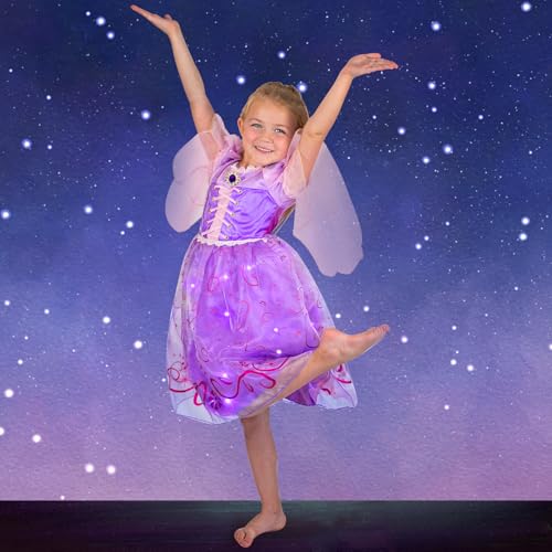 Vestido de Princesa Iluminado Morado para Niñas 8/140 miniatura 6