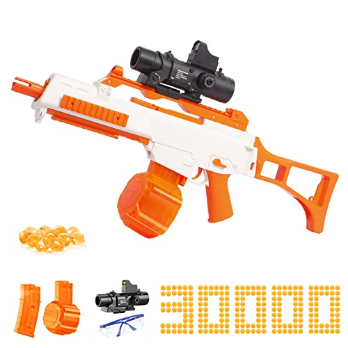 Hongvchang Gel Ball Blaster Automatic,G-36 Blaster With 30,000 Water Beads And Upgrad Drum Magazine,Big Toy Blasters For Outdoor Ages 14+ Adult,Ideal Gift For Teen Boys/Girls(Orange2) #TOP12
