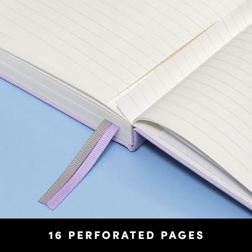 Image of PAPERAGE Lined Journal Notebook, (Cognac), 252 Pages, Medium 5.6 in x 8 in - 100 GSM Thick Paper - Hardcover Journaling Notebook for Work, School & Note Taking