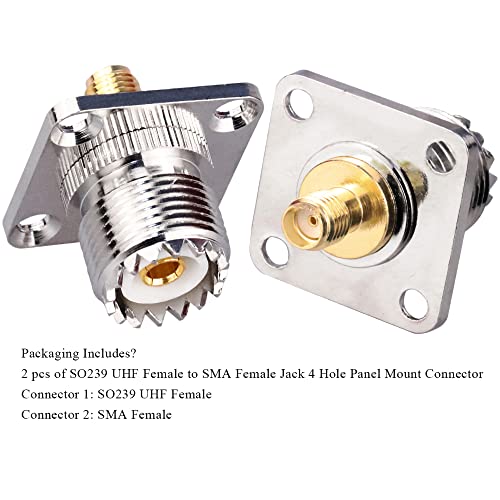 Adaptador SMA a UHF Femenino 2 Piezas miniatura 5