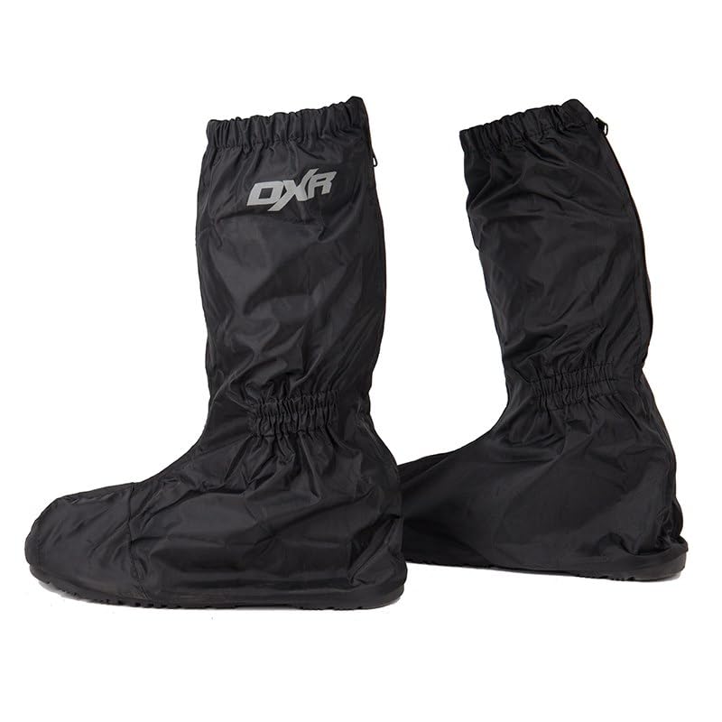 DXR TWISTER RUBBER Sur-Bottes Imperméables Moto Scooter Vélo | Sur-Chaussures Pluie Étanches | Élastiques Intégrés | Semelle Antidérapante TPR | 2XL