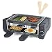 Produktbild Raclette Grill 2 Personen,Mini Raklettgerät mit Antihaft-Beschichtung Grillplatte,2 Holzspatel & Raclette Pfännchen,Einstellbarer Thermostat ,500W