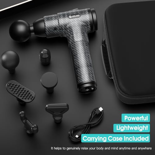 AERLANG Percussion Massage Gun, Deep Tissue Massager Muscle Massage Gun 20 Speed Settings, 6 Replaceable Massage Heads, Portable and Cordless - Image 6