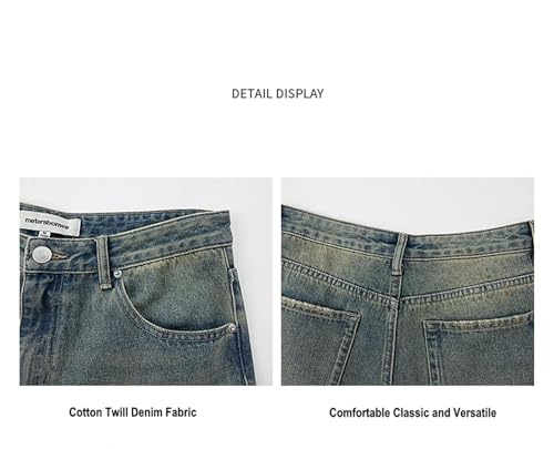 Men’s Casual Practical Washed Jeans - Loose Straight-Leg3