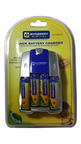 Synergy Digital Remote Control Batteries And Charger, Compatible With Hubsan Rc For H501S X4 Fpv Quadcopter Remote Control Battery Replacement Of 4 Aa Nimh 2800Mah Rechargeable Batteries, With Charger #TOP1