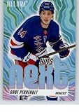 2025-26 Upper Deck Allure Hues Next? #HN-6 Gabe Perreault RC Rookie Card New York Rangers Official Hockey Card in Raw (NM or Better) Condition