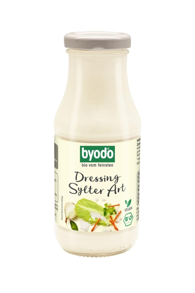 Byodo Bio Dressing DE-KO-013 Sylter Art Vinaigrette végétalienne sans gluten et sans œufs avec jus d'agave fin 245 ml