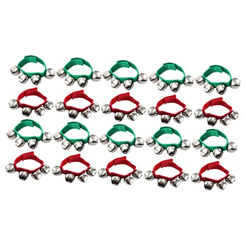 Toddmomy Sturdy Wrist Bell Bracelets 20 Pcs Hand Bells Decorative for Parties Random Color