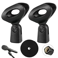Complete Set for Easy Use This microphone clip holder set includes 2 adjustable mic holders, 1 pack of 3-meter cable straps, providing everything you need for secure microphone mounting and cable organization. A perfect solution for your daily record...