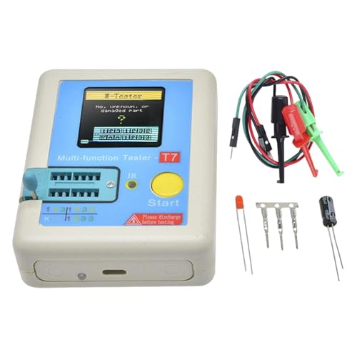 Medidor de inductancia GjnjfdF, comprobador de transistor | Probador de componentes multifunción para condensador,Detector de circuitos de resistencia de alta velocidad