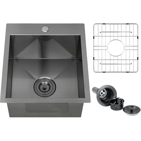 FRANIC 16" Matte Black Kitchen Sink Cover