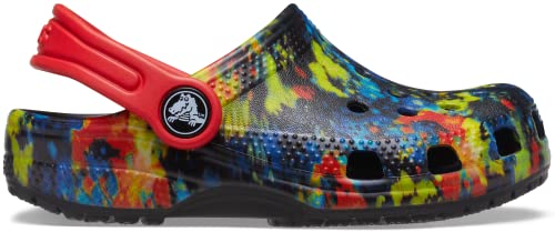 Crocs Classic Tie Dye Clogs (Toddler), Splatter Dye/Red, 4 Toddler #TOP4