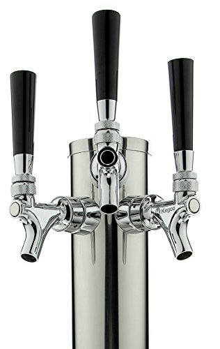 Beverage Factory D4743Tt Draft Beer Tower Chrome Triple Faucet 3" Column #TOP2