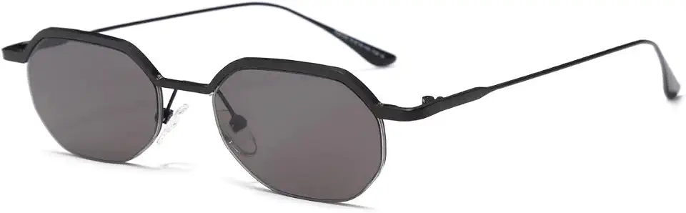 Modern Geometric Hexagon Metal Sunglasses