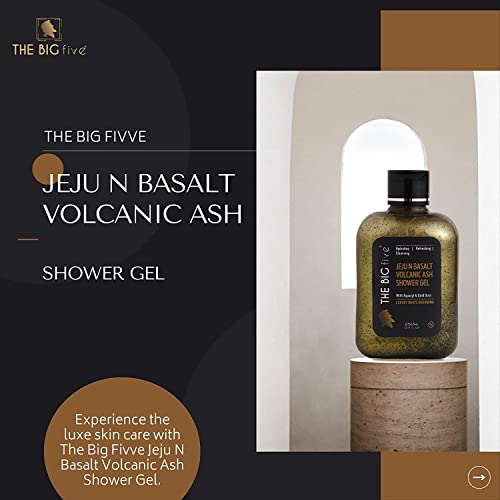 The Big Fivve Jeju N Basalt Volcanic Ash Shower Gel | Cleansing And Detoxifying | Exfoliating | For Acne Free Skin | Product By Doctor #TOP3