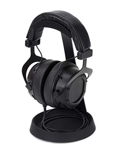 Dynavox Kopfhörerständer KH-1000, Universal Halter mit Metallkorpus für Gaming-Headsets und Over-Ear-Kopfhörer, Silikon-Auflage für Bügel und Kabel-Ablage, schwarz