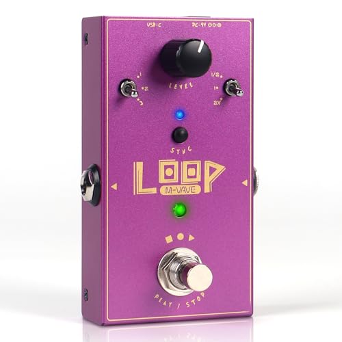 Loop Pedal for Electric Guitar,Stereo Looper Pedal with 3-Gear Speed Control, 3-Track 11 Mins Looper Recording Capacity, Support Import/Export in Editor Software. (DC 9V/300 mA)