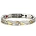 Produktbild Onefeart Edelstahl Armband Für Damen Herren Gesundheit Magnetisch Energie Armband 19.7X0.7CM Gold Silber