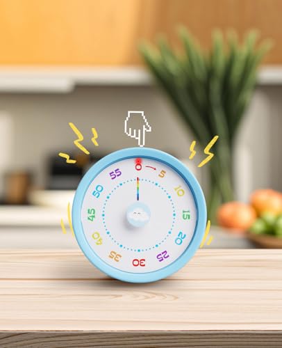 Visueller Timer für Kinder, 60-Minuten Countdown mit leisem Betrieb und Magnetrückseite – Für Lernen, Spielzeit und effektives Zeitmanagement 6