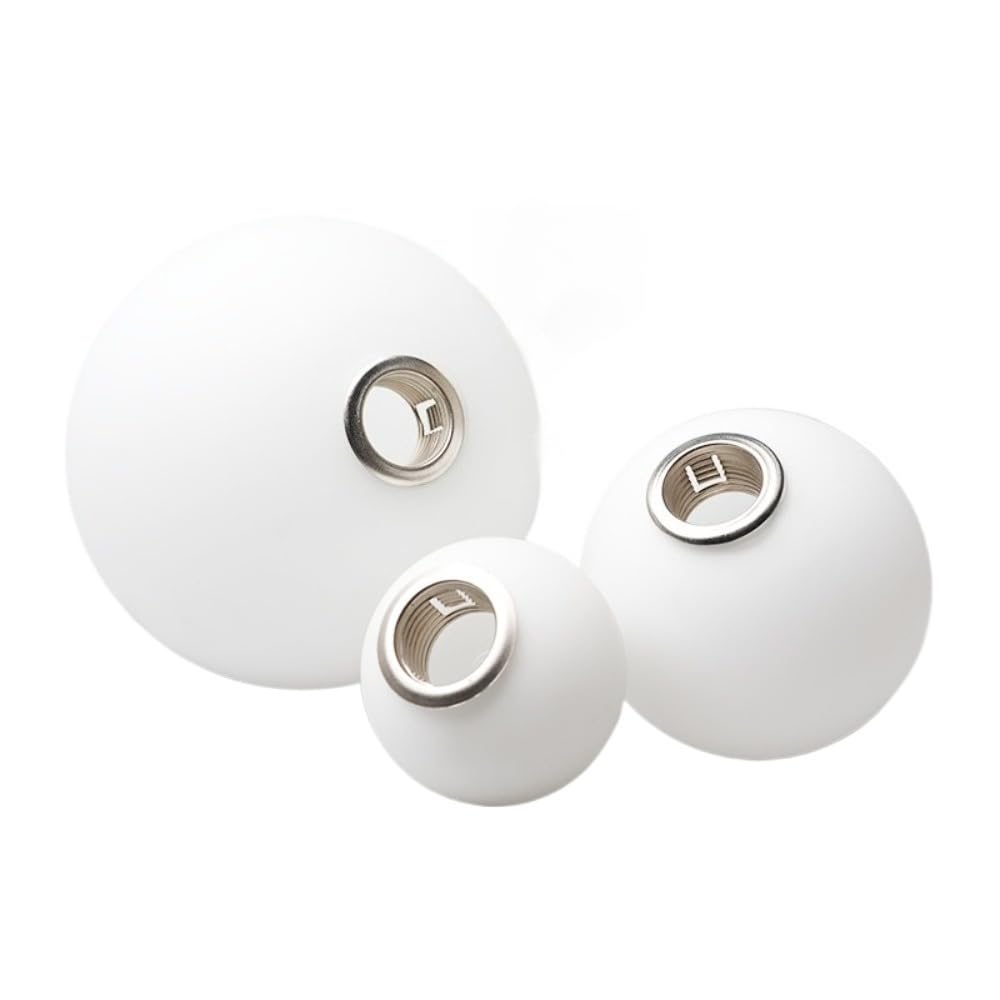 Edwnas E14 5Pcs Glass Lampshade Round Frosted Shell (120Mm,)