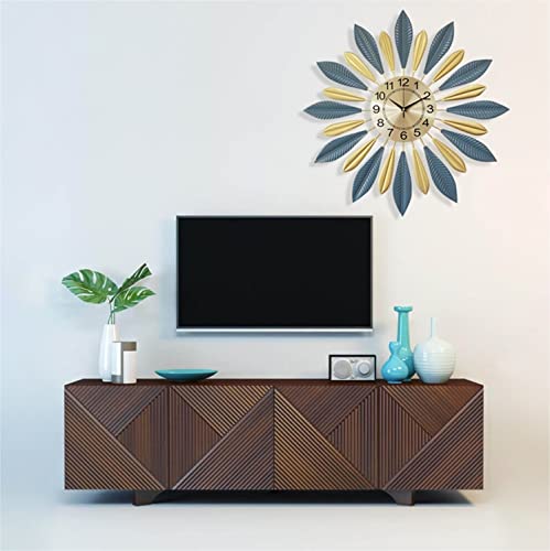 ZAEGO Unique Wall Clock Mid Century Modern Wall Clock Creative Decoration Clock Silent Metal Battery Operated Clock for Home Kitchen Office Creative Wall Clock (Color : OneColor, Size : 58 * 58CM) steampunk buy now online