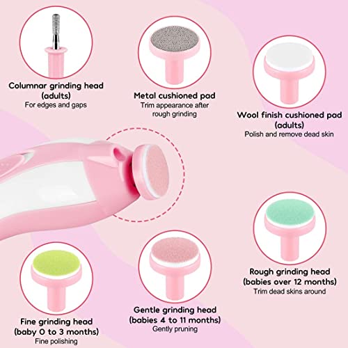 Image of H HANUMANT Enterprise Baby Nail Trimmer Electric Safe Baby Nail Clippers, Manicure Set, Trim Polish Grooming kit for Newborn Toddler or Adults Toes Fingernails, Pink