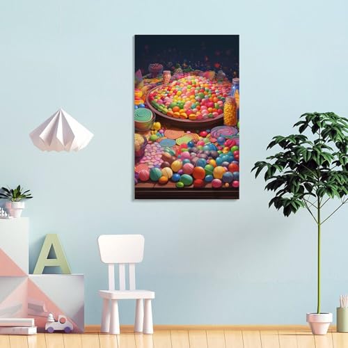 Peintures sur toile magasin de bonbons deco murale premium 30x45cm - 4