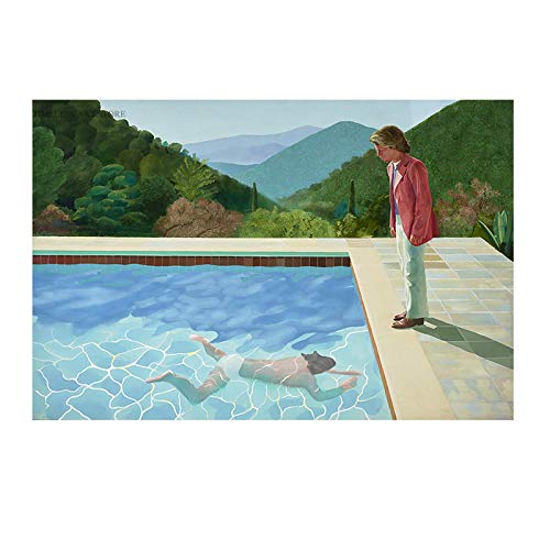 Toile encadrée David Hockney : impression jet d'encre premium sur châssis tendu 75x135cm