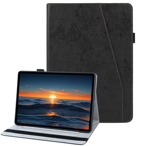 laddutoi Hülle für Huawei MediaPad M5 Lite 10.1 Zoll 2018, Klapphülle mit Kartensteckplatz & Standfunktion, PU Lederhülle Tablet Cover Schutzhülle für Huawei M5 Lite 10, Schwarz