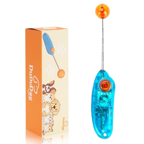 DuDuDog Dog Training Clicker for Training with Retractable Target Stick and Bright Ball, Clear Plastic Handle, Adjustable Length Trainer for Dogs, Puppies, Cats and Pets