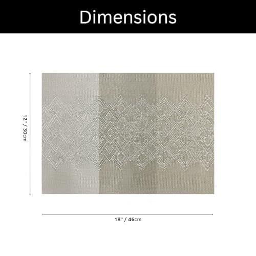 Image of Amazon Brand - Umi PVC Vinyl Multi Wave Design Placemat ST10002TH - Heat Resistant, Wipe Clean, Anti-Skid Table Mats for Dining Table, KitchenHome Decor (30x45 CM Multi Set of 6)