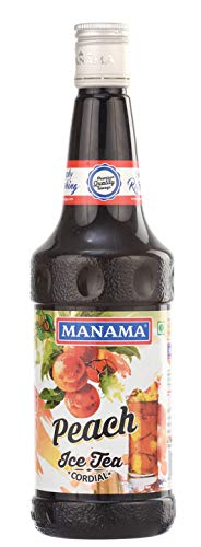 Manama Lime and Mint Mojito Flavoured Syrup and Peach Flavour Ice Tea Syrup, 750ML Each, Pack of 2