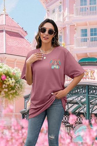 Magic Kingdom Shirt Women Girls Just Wanna Have Fun Shirt Girls Trip T-Shirt Cute Magical Tee Summer Vacation Tops2