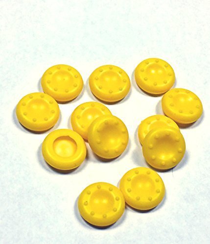 Color Combo Silicone Thumb Grip cover 6pairs /12 pcs for PS3 / PS4 / Xbox 360 / Xbox One / Wii Game joystick controller cover - YELLOW