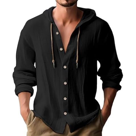 Generic Men's Hooded Guayabera Shirt Cover