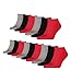 Produktbild PUMA unisex Sneaker Socken Kurzsocken Sportsocken 261080001 15 Paar, Farbe:Mehrfarbig, Menge:15 Paar (5x 3er Pack), Größe:35-38, Artikel:-232 black / red