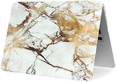 Compatible with Old MacBook Pro 15 inch Case Golden Marble Retina A1398 (2012-2015), 4 in 1 Bundle Exquisite Finish Plastic Hard Shell Keyboard Cover Set