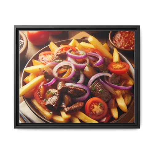 Lomo Saltado Inspired Matte Canvas Wall Art – Premium Pinewood