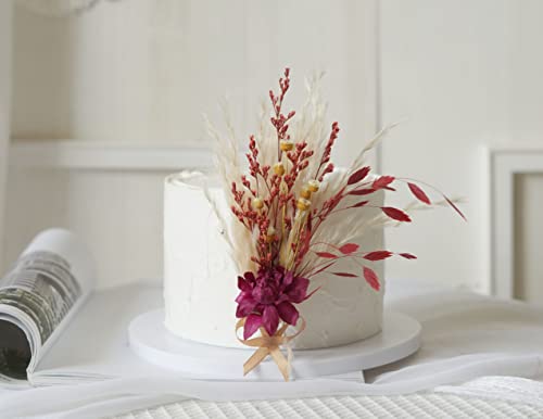 Purple Pampas Grass Dried Flowers Boho Pampas Dried Cake Topper miniatura 2