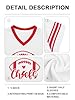 Jersey Shirts for Women Football Shirt Oversized Football Fans Tshirt Game Day Graphic Tee V Neck Y2k Streetwear Tops, B.white, XXL #5