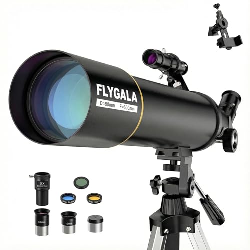 Telescopio refractor 80mm 600mm alta potencia con accesorios miniatura 1