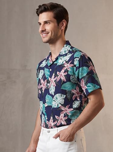 Image of GRECIILOOKS Shirts for Mens | Stylish Shirt for Summer and Vacation | Casual Printed Outfit Men | Trendy Button Down Reguler fit Men`s Shirt | Comfort Rich Formal Shirts