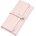 Clearance RFID Blocking Leather Wallet for Women Slim Clutch Purse Long Designer Trifold Checkbook Ladies Credit Card Holder Organizer Light/Pale Pink