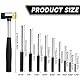 Splinttreiber Set 9-tlg. 1,5mm-8mm 40 CR-V Durchschlag Werkzeug Splintentreiber Satz Roll Pin Punch Set - 1/16 5/64 3/32 1/8 5/32 3/16 7/32 1/4 5/16 Splintentreiber Set